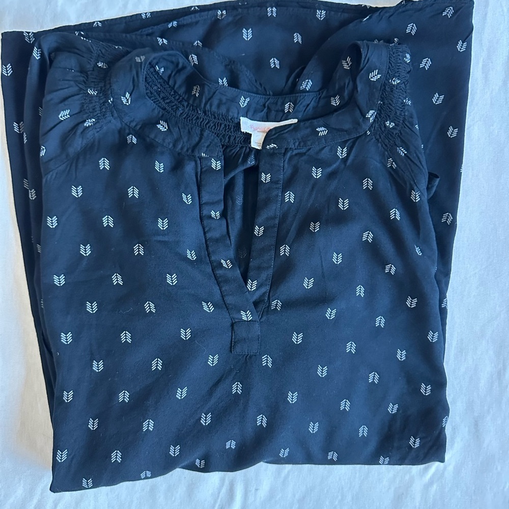 Ingrid & Isabel Black Printed Maternity Top Large - Picture 13 of 14